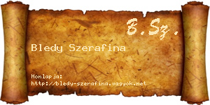 Bledy Szerafina névjegykártya